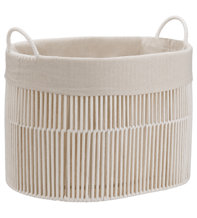 Panier ovale en corde tressée