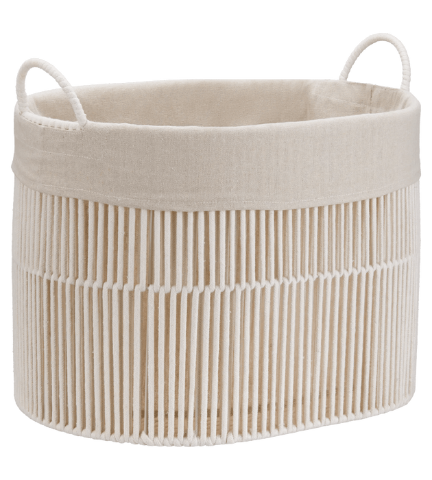 Panier ovale en corde tressée