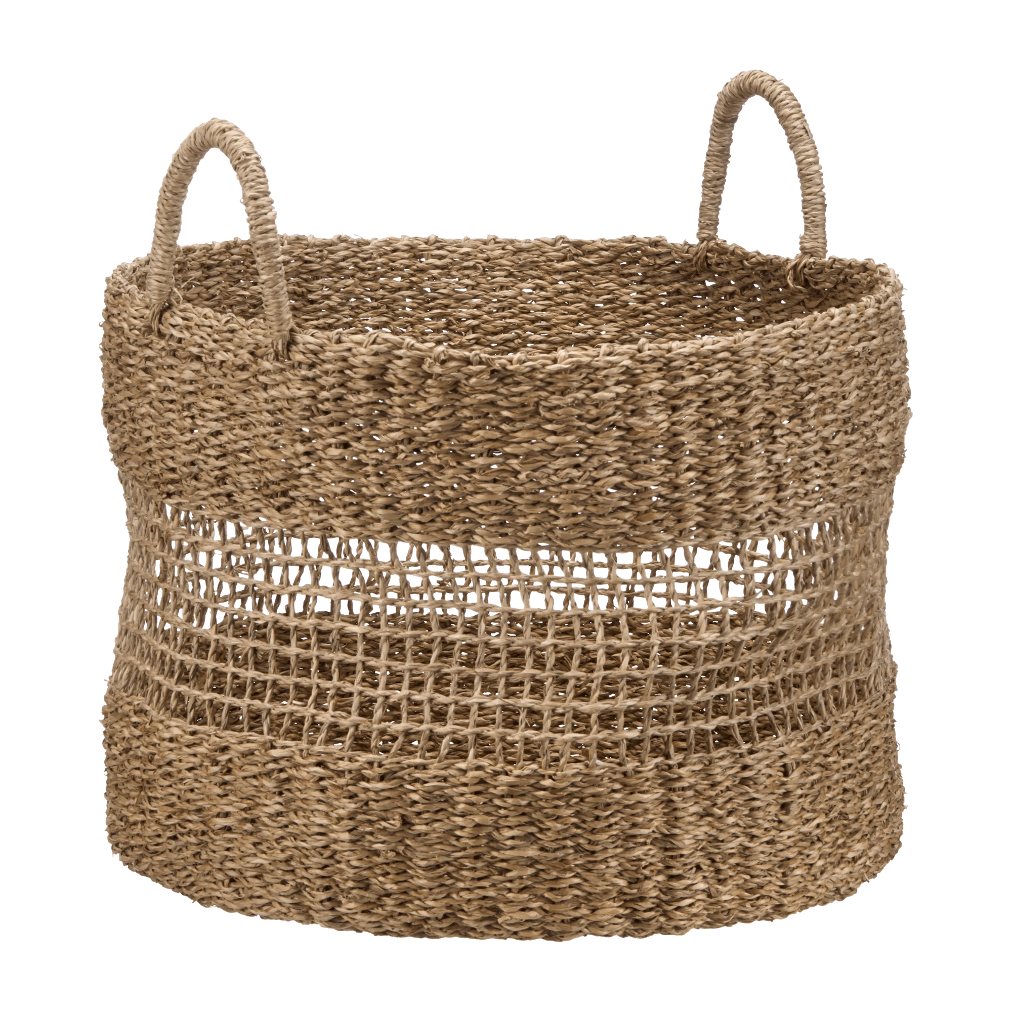 Panier de Rangement Tissé avec Poignées Naturel