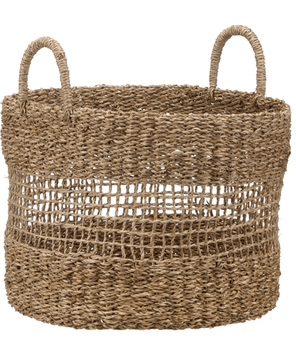 Panier de Rangement Tissé avec Poignées 