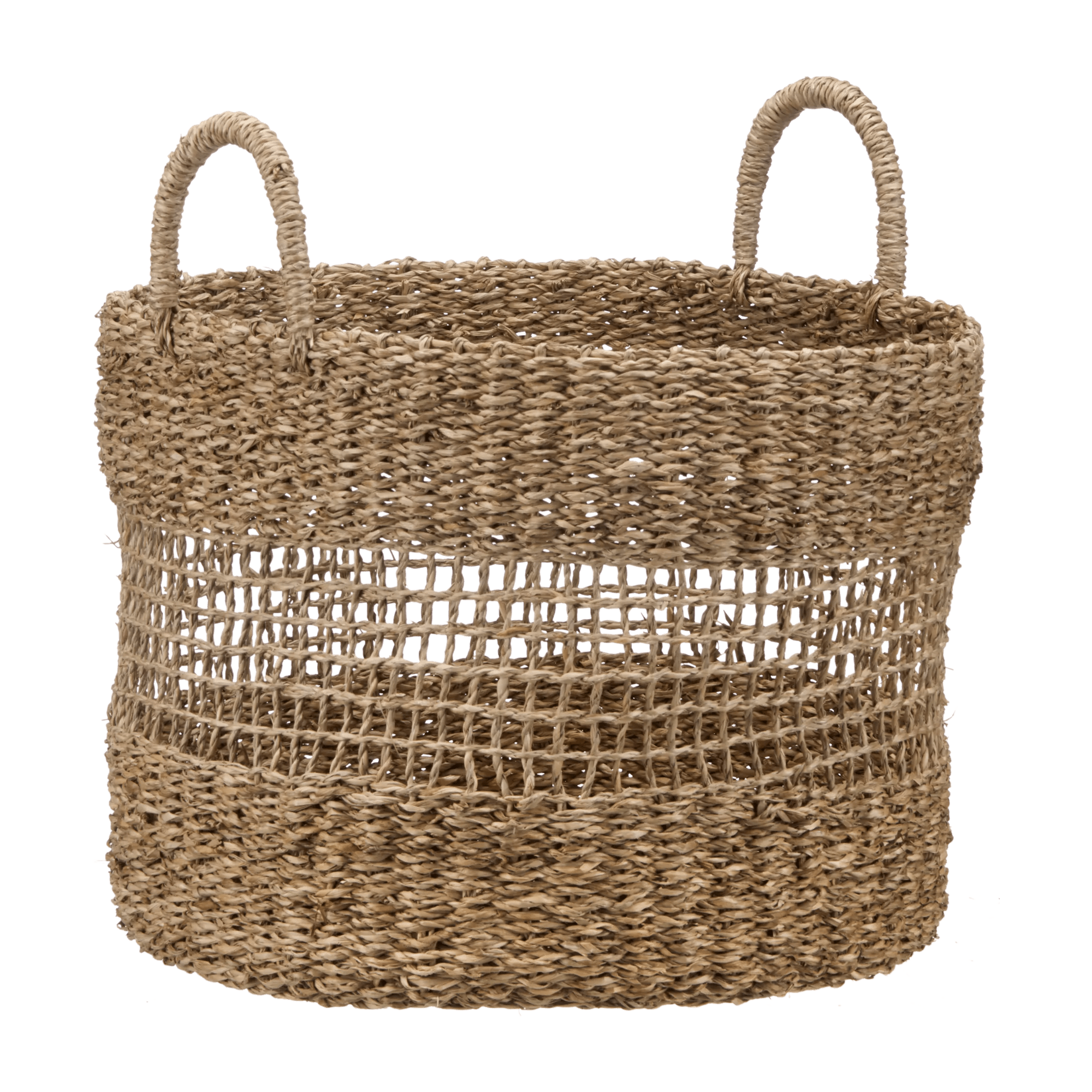 Panier de Rangement Tissé avec Poignées 