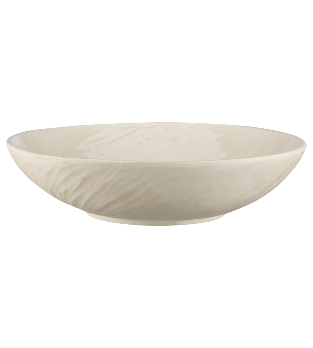 Grand bol décoratif en céramique crème