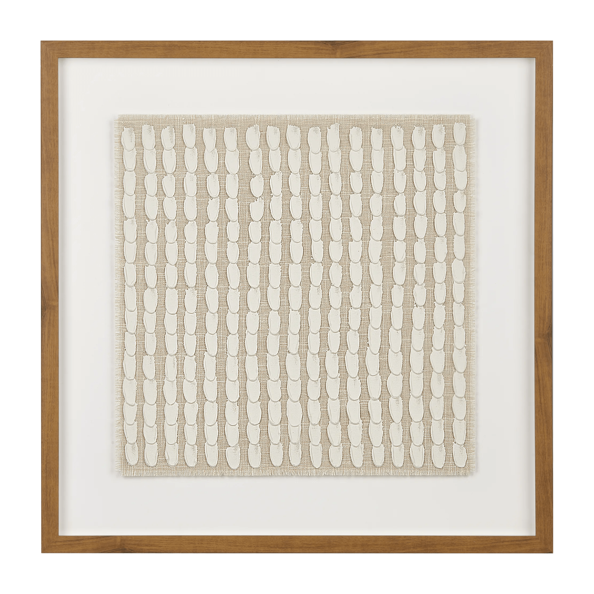 Lines on Linen Oil Oil Painted Framed Art