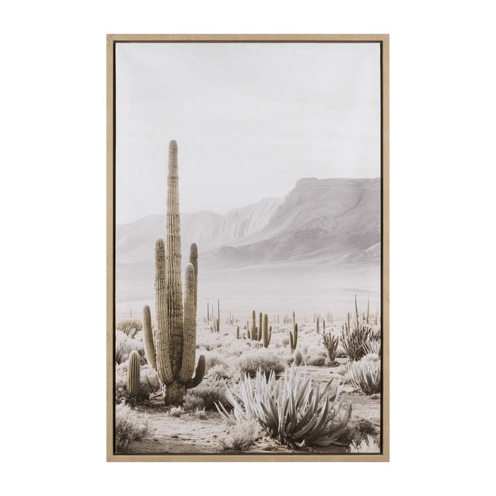 Cactus Printed Framed Canvas