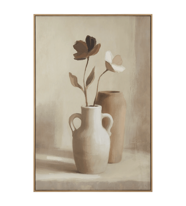 Cadre imprimé Vintage Fleurs embelli au gel