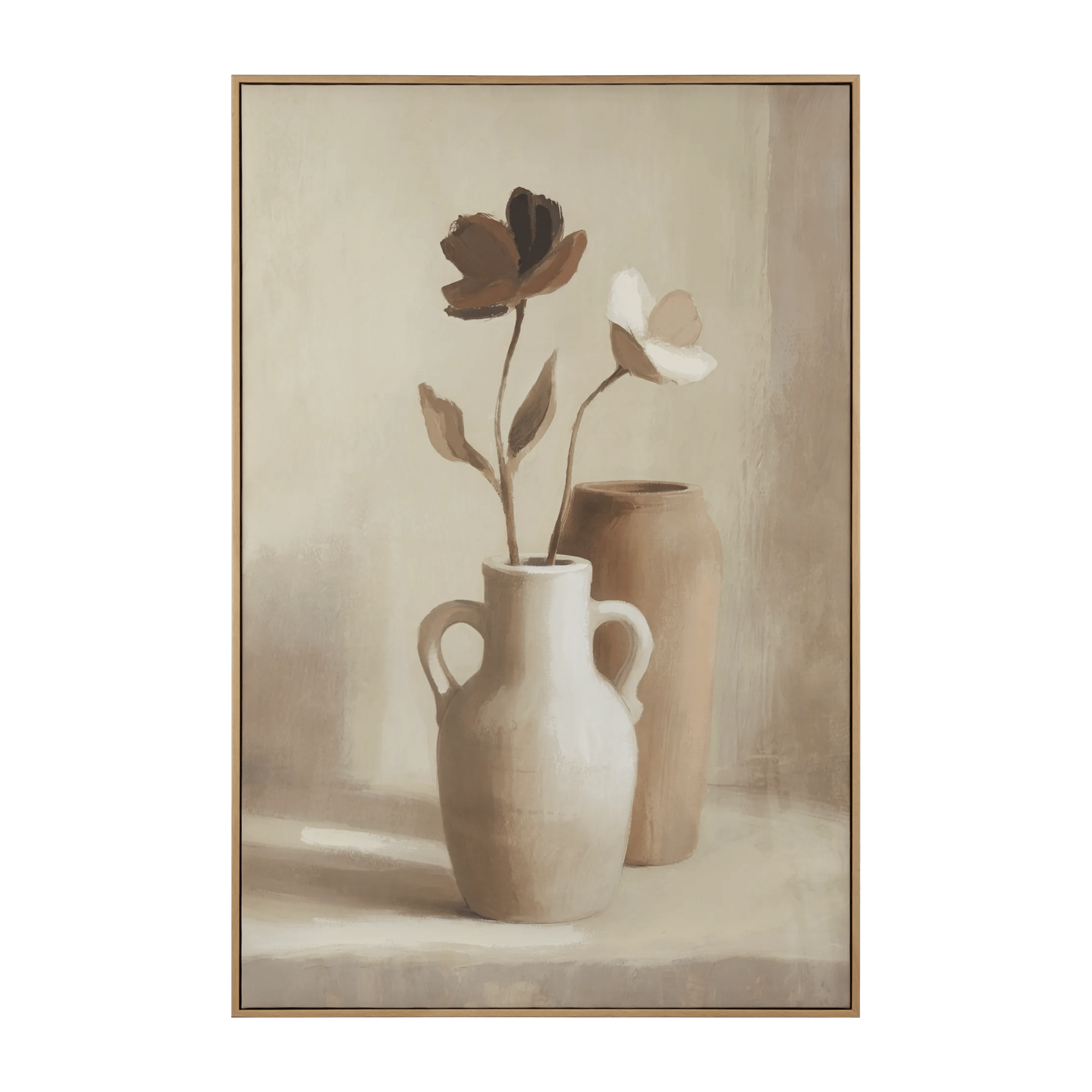 Gel-Embellished Vintage Flowers Framed Art