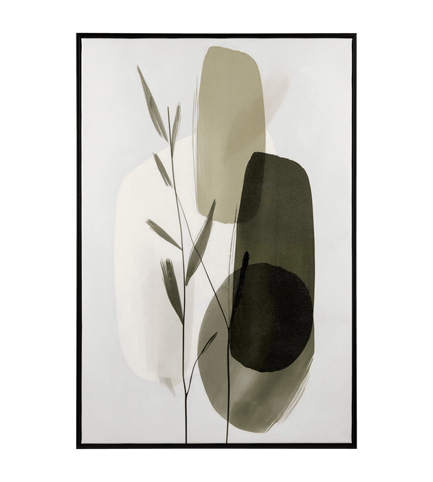 Cadre imprimé Vintage Fleurs embelli au gel