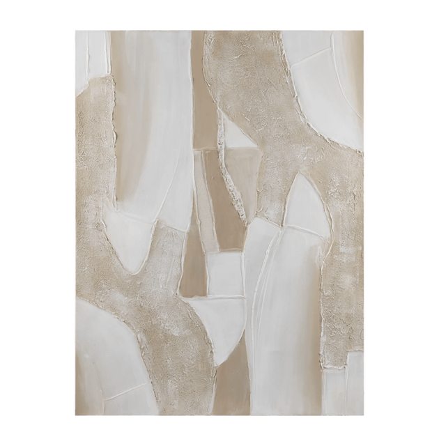 Beige Abstract Oil Painting