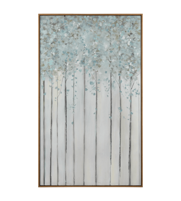 Tableau Arbres verticaux peint à l'huile