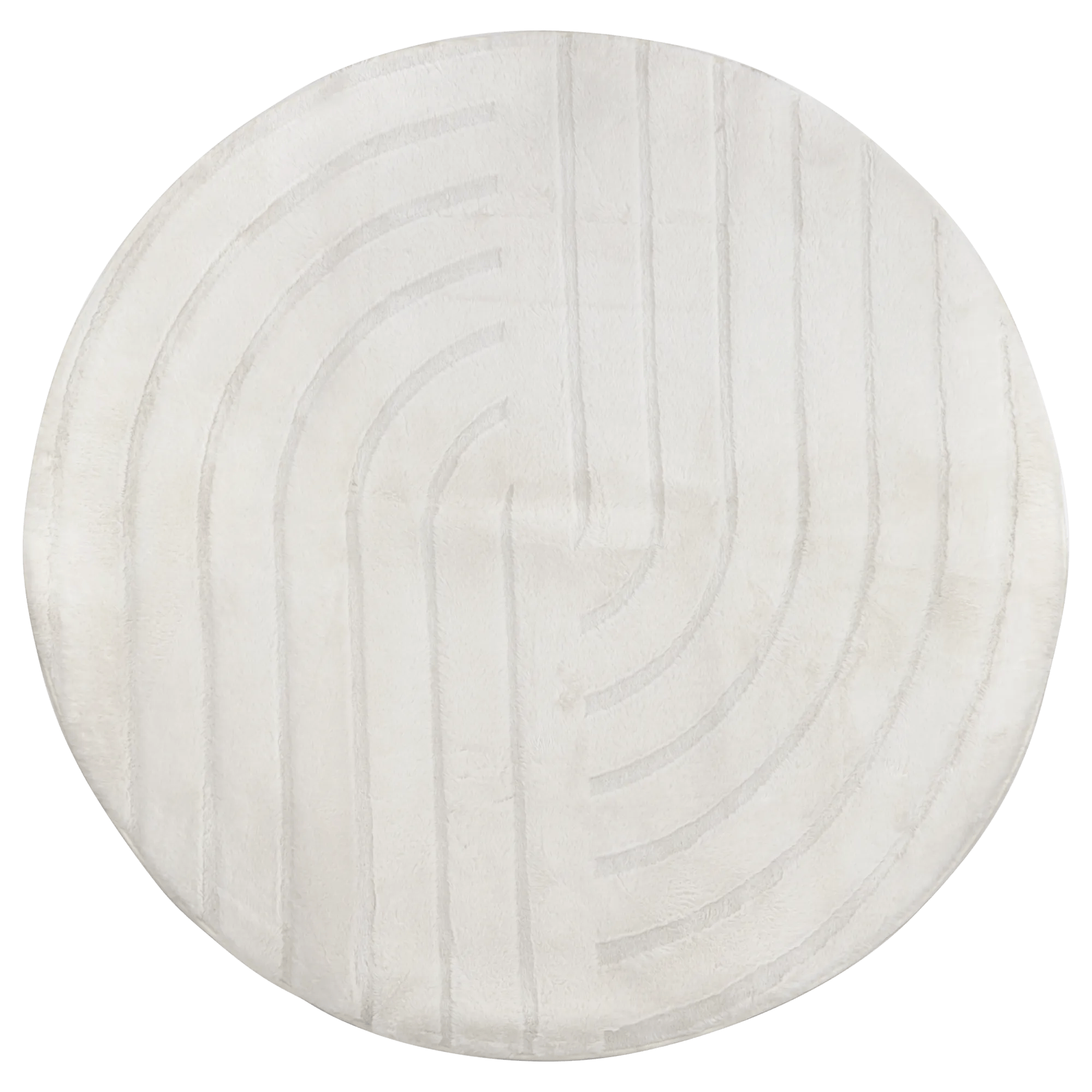 Edwin Round Faux Fur Rug