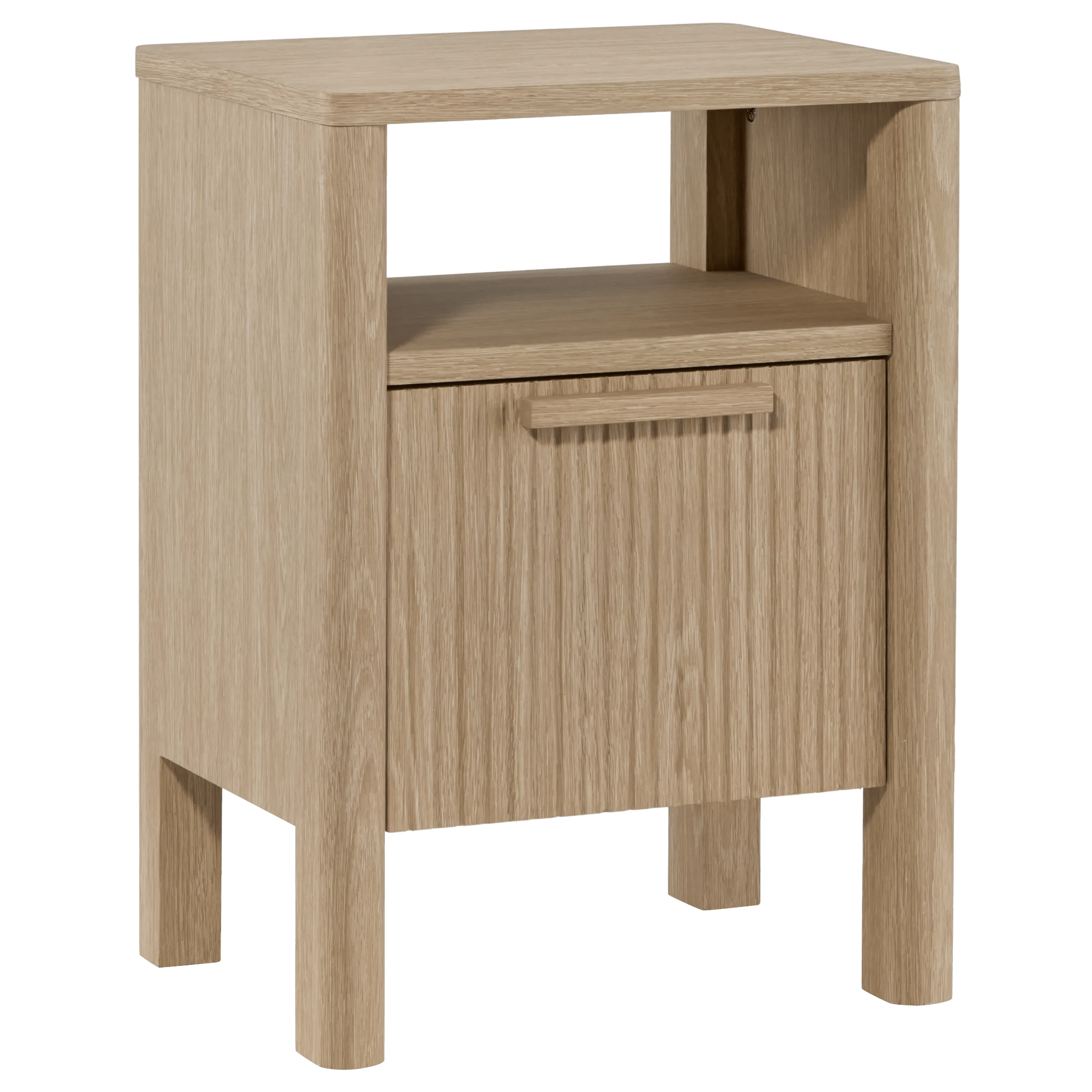 Wood Nightstand with Drawer