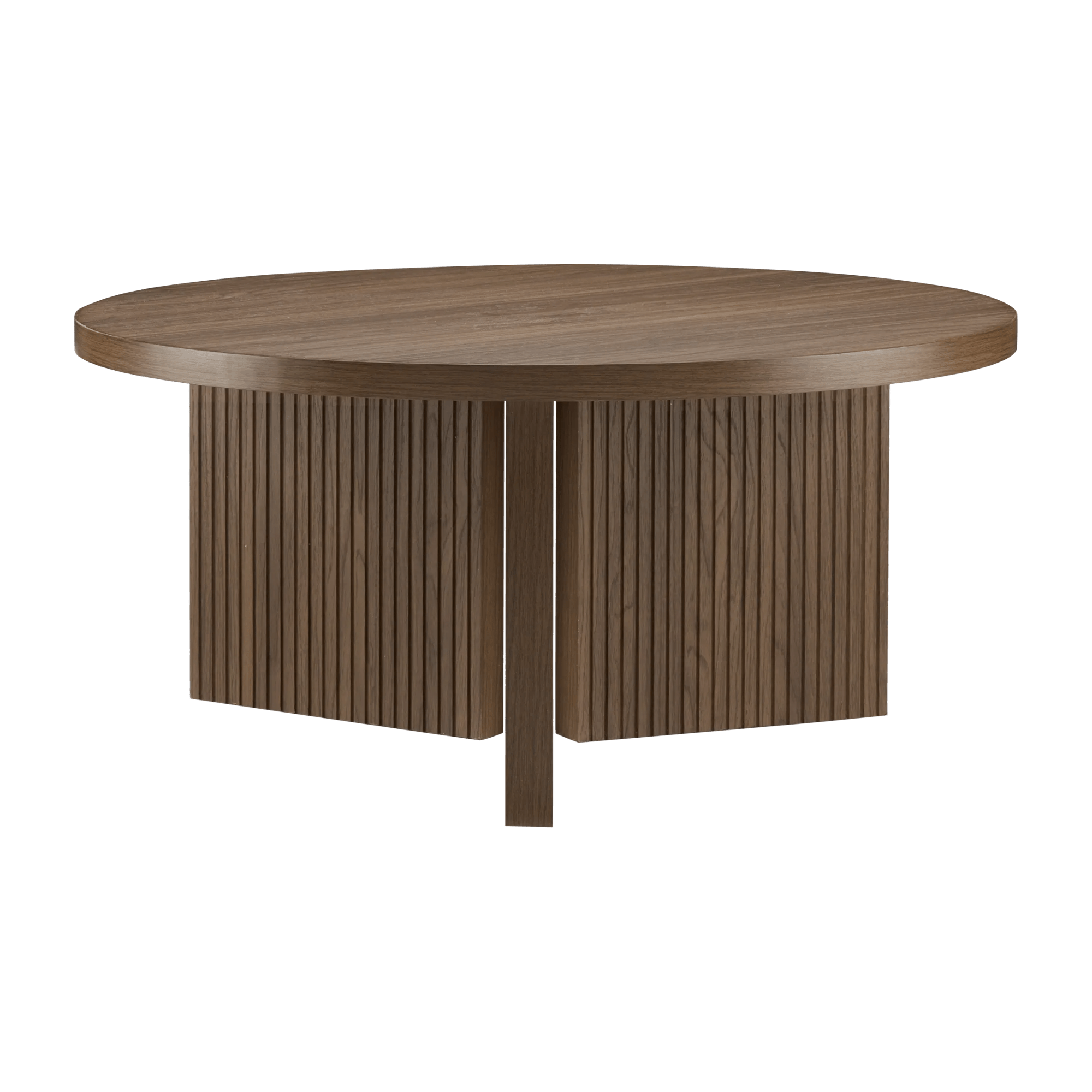 Table basse ronde en noyer