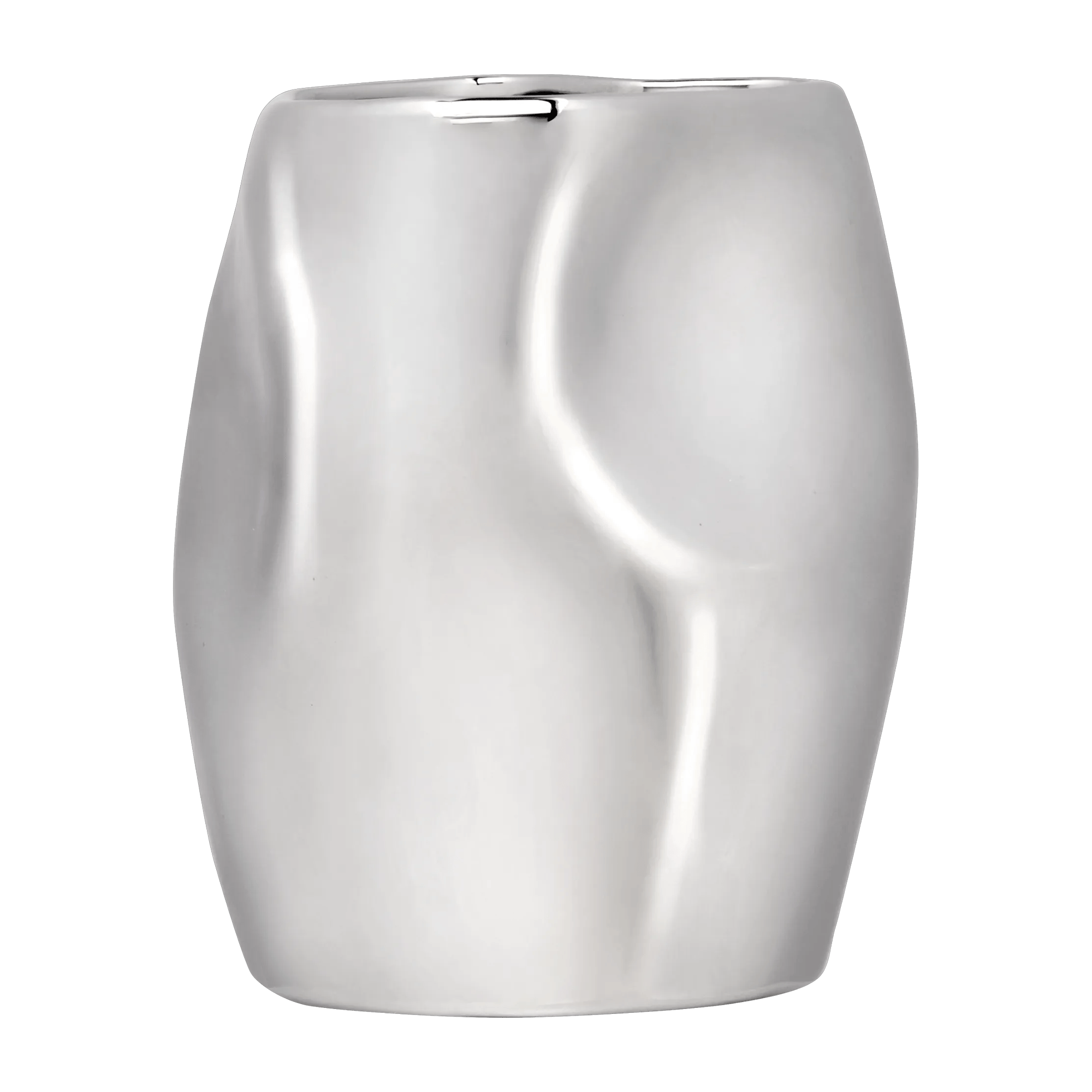 Silver Ceramic Vase