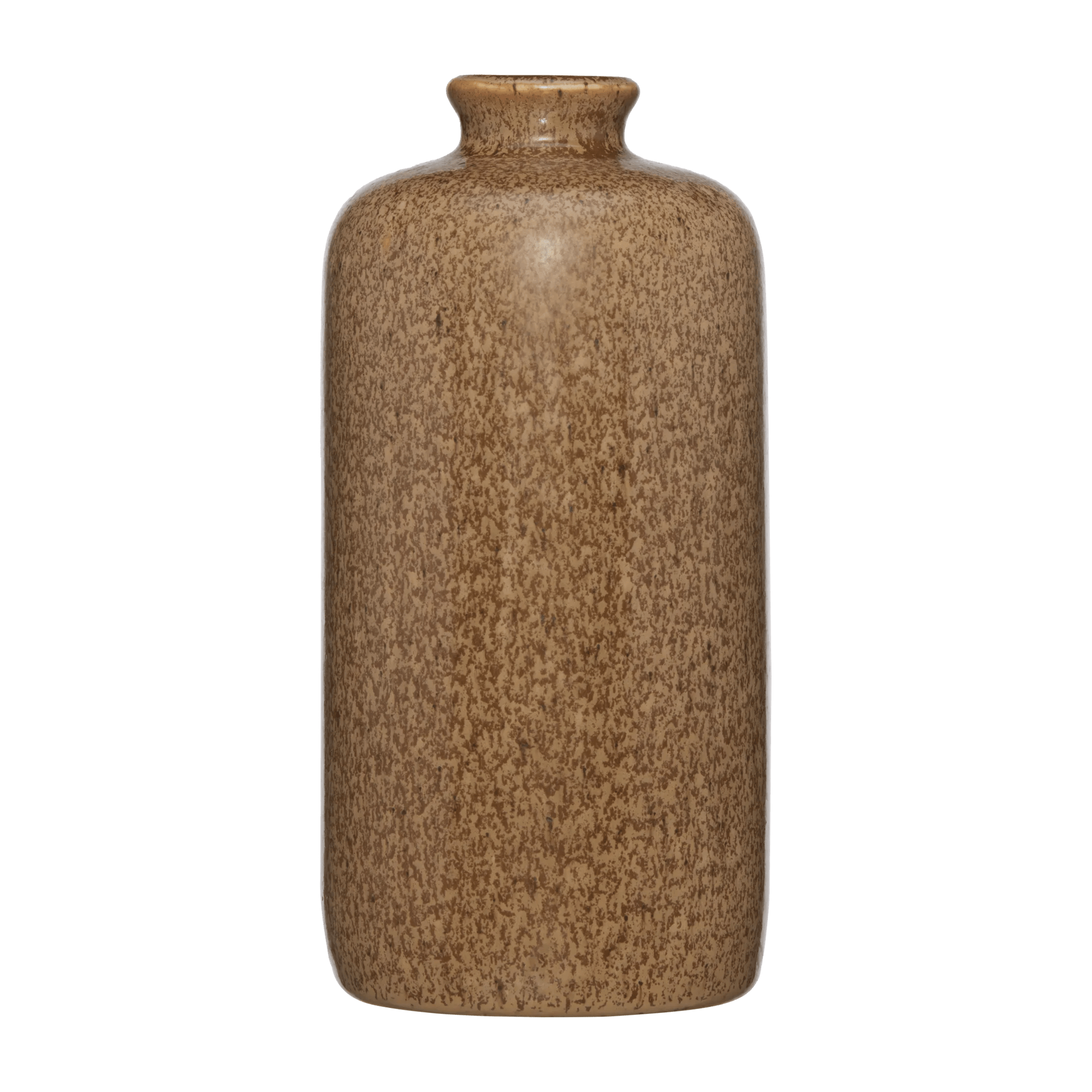 Vase de table en céramique réactive brune