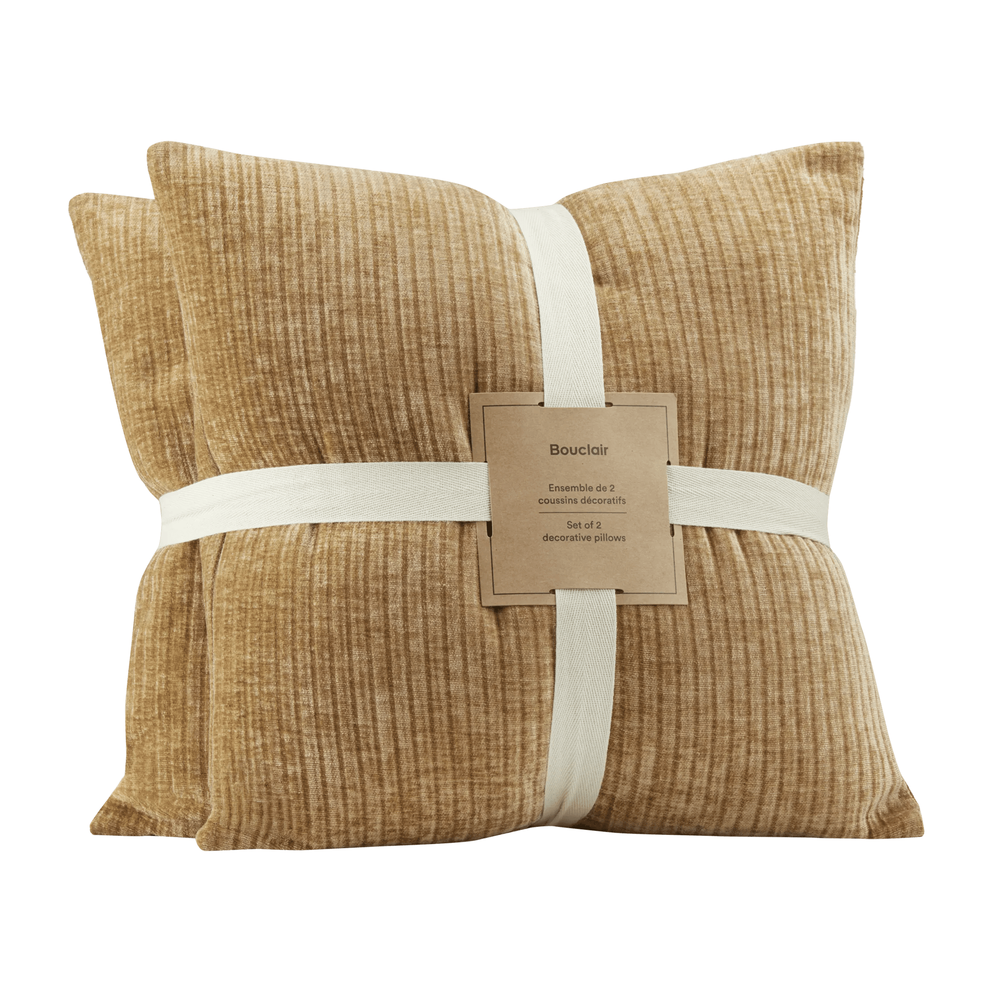 Coussin décoratif Sierra ensemble de 2 ocre