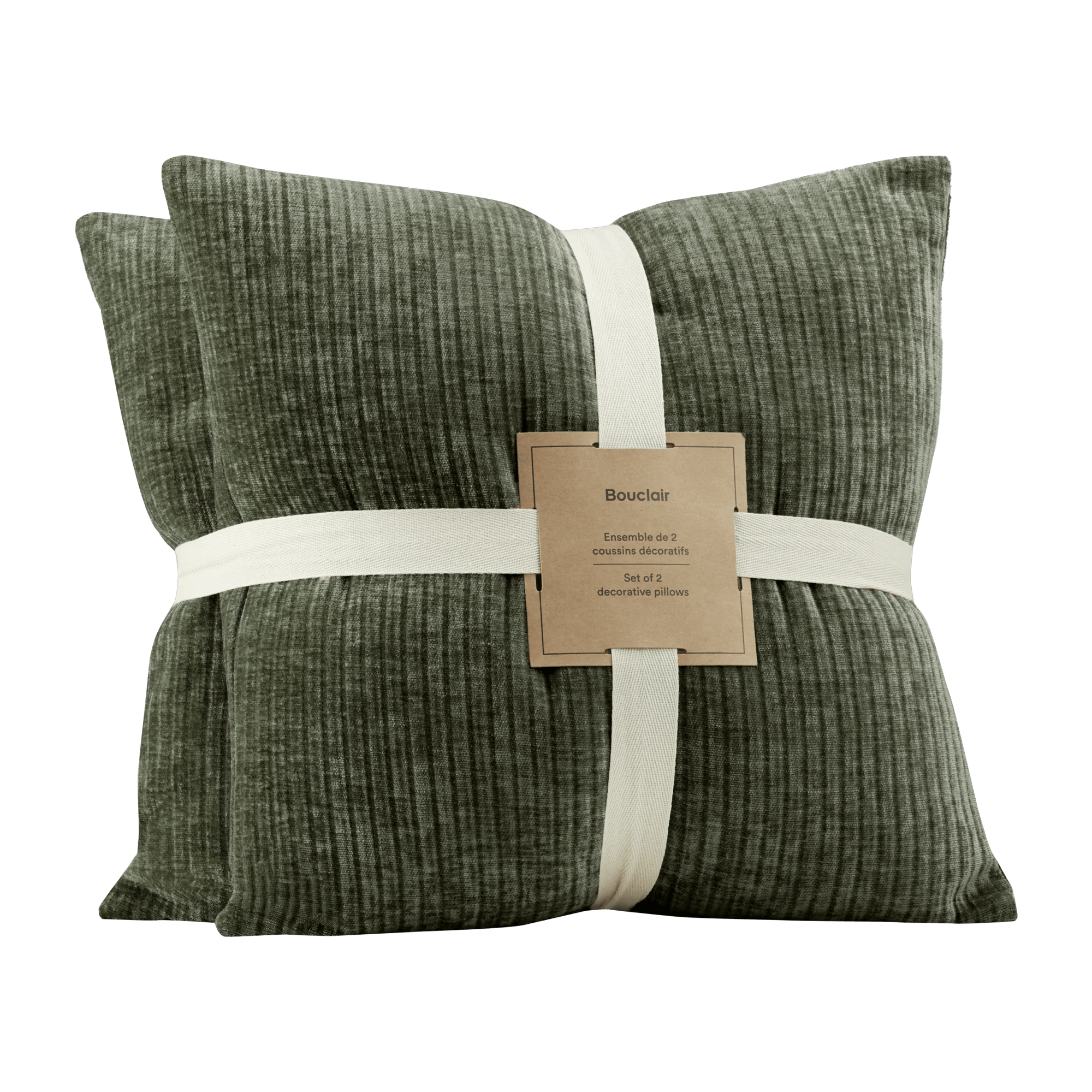 Coussin décoratif Sierra ensemble de 2 vert foncé