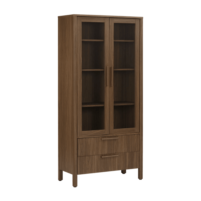 Buffet en bois de noyer avec deux portes