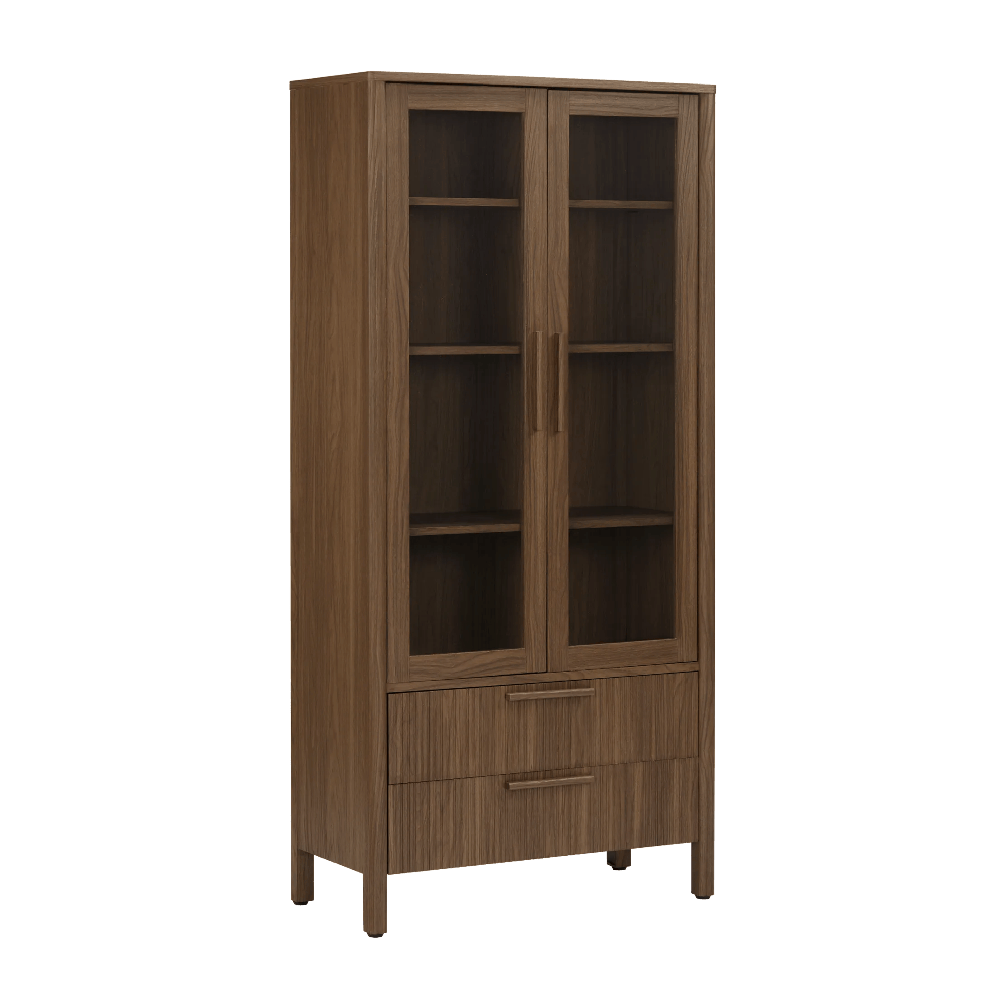 Buffet en bois de noyer avec deux portes