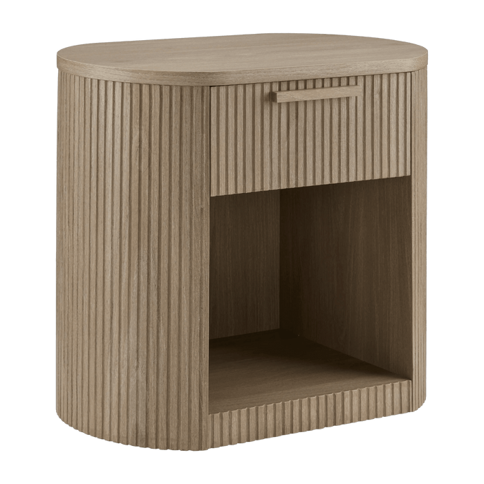 Table d'appoint nervurée avec tiroir