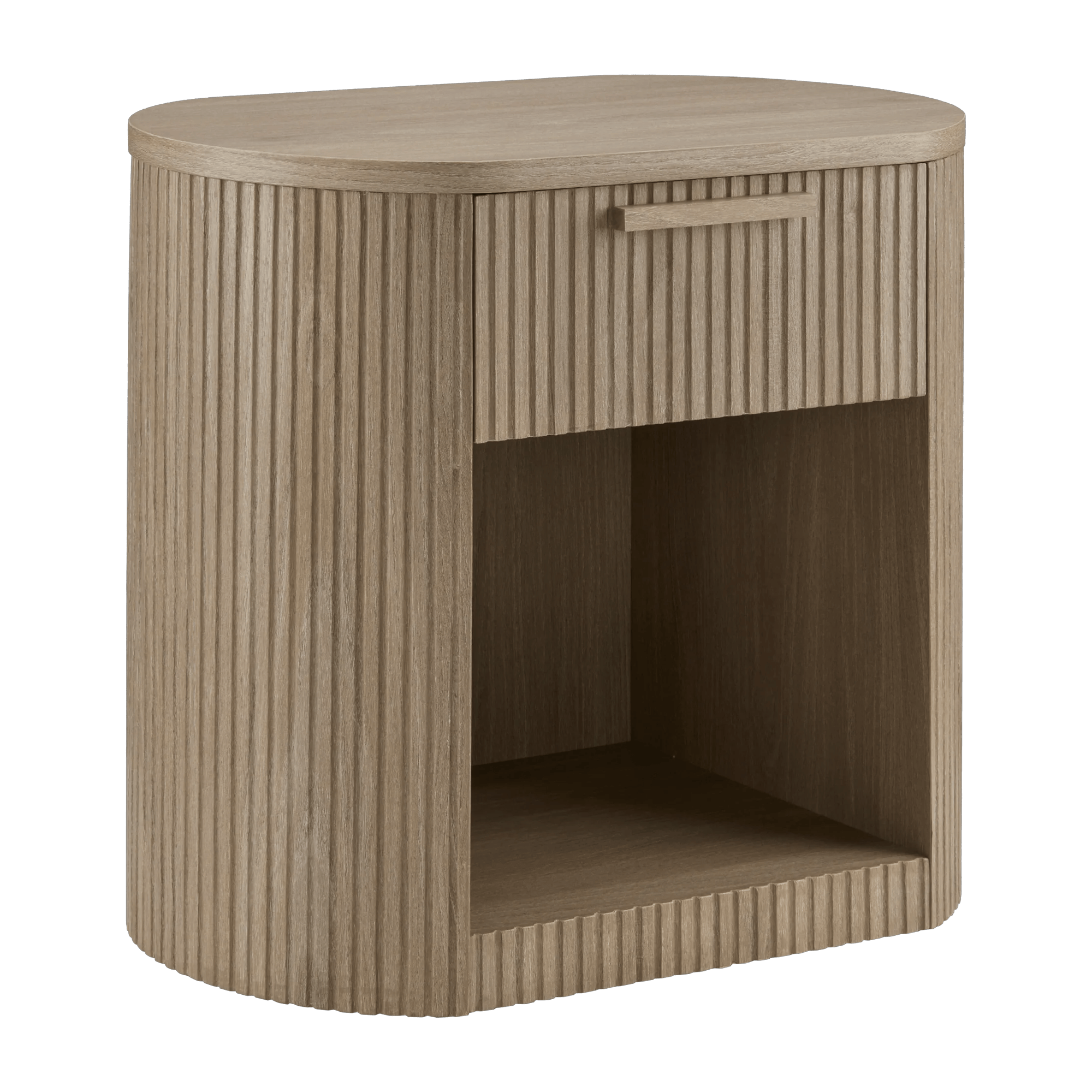 Table d'appoint nervurée avec tiroir