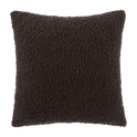 Coussin décoratif en bouclé Doodle brun foncé