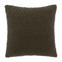Coussin décoratif en bouclé Doodle vert foncé