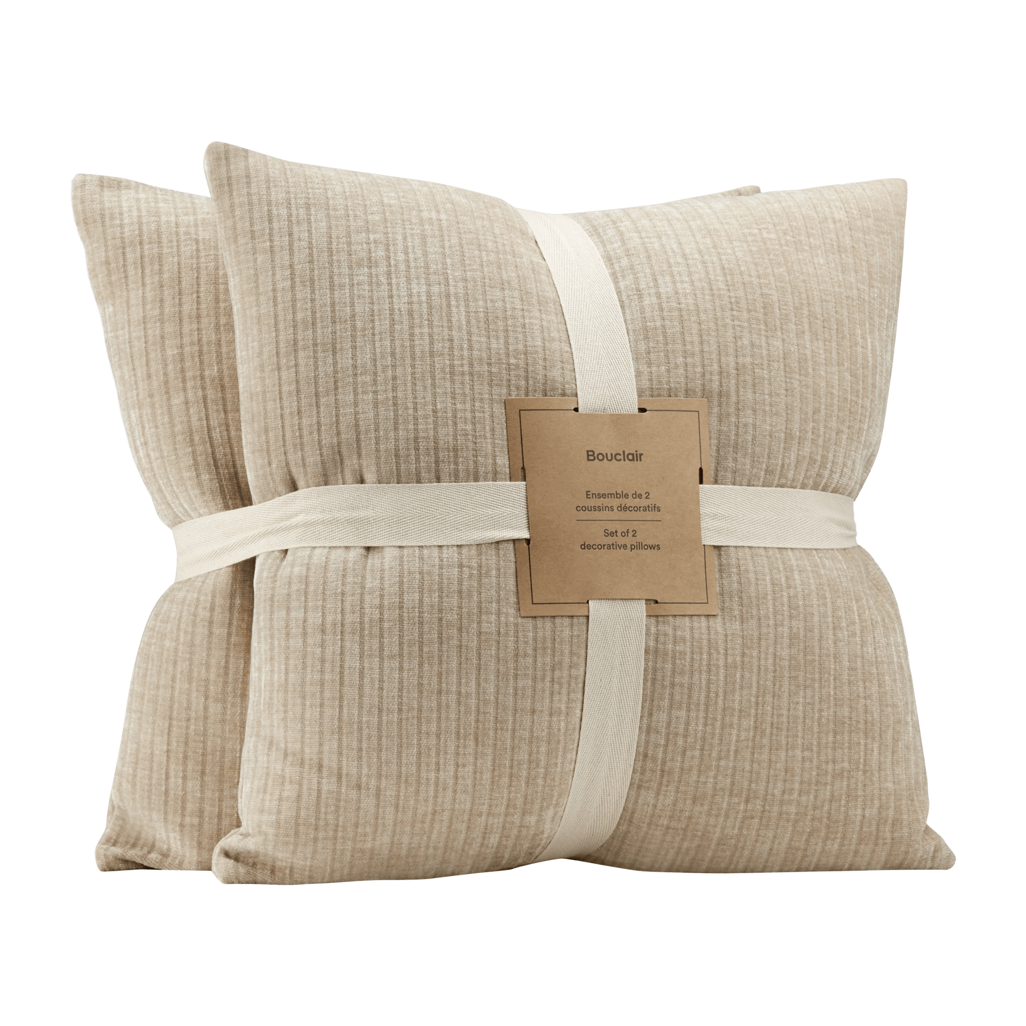 Coussin décoratif Sierra ensemble de 2 beige pale