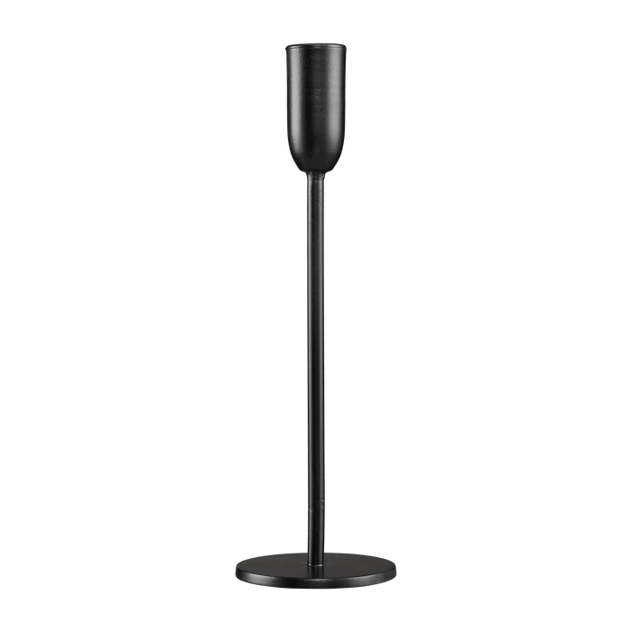 Grand porte-bougie conique en métal noir