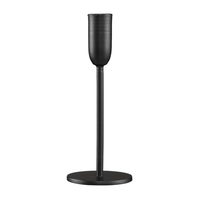 Porte-bougie conique en métal noir