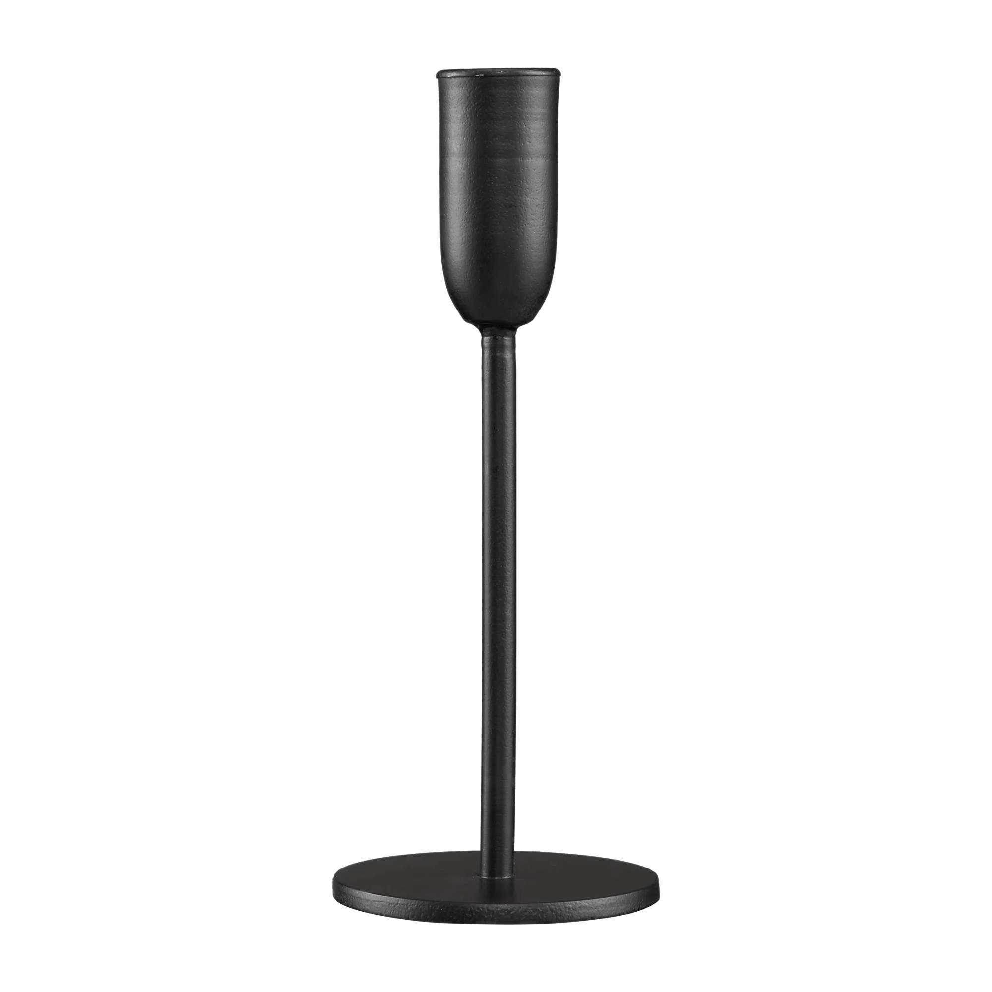 Porte-bougie conique en métal noir