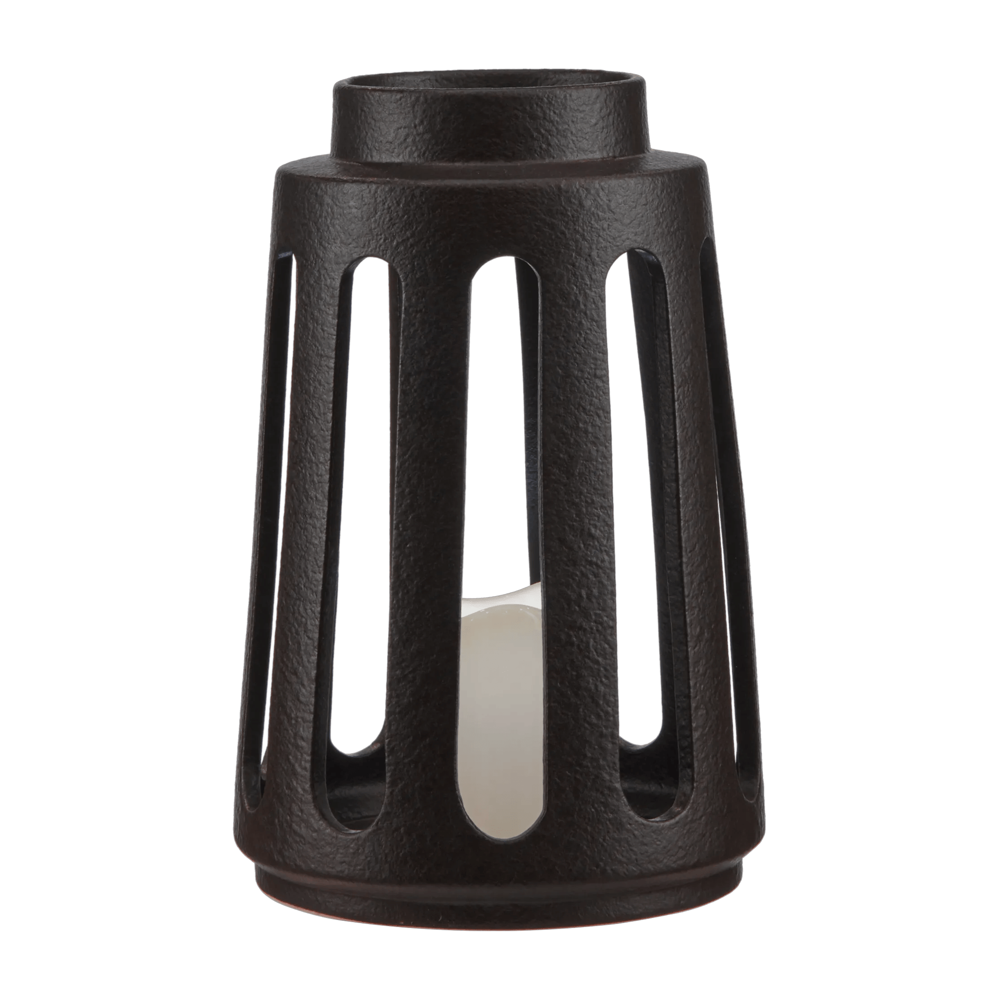 Lanterne en céramique avec bougie LED