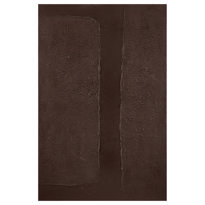 Tableau peint à l'huile abstraite en brun