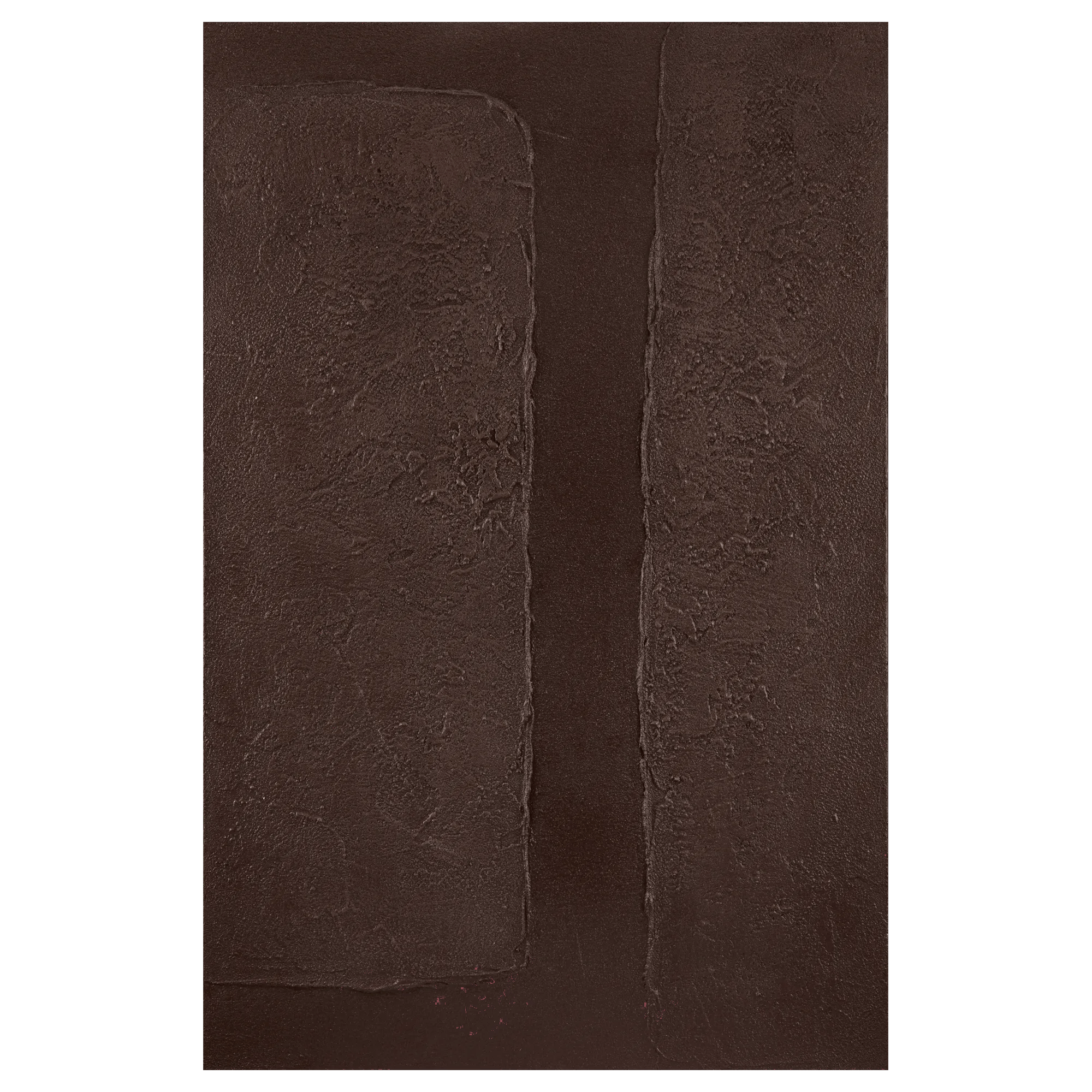 Tableau peint à l'huile abstraite en brun