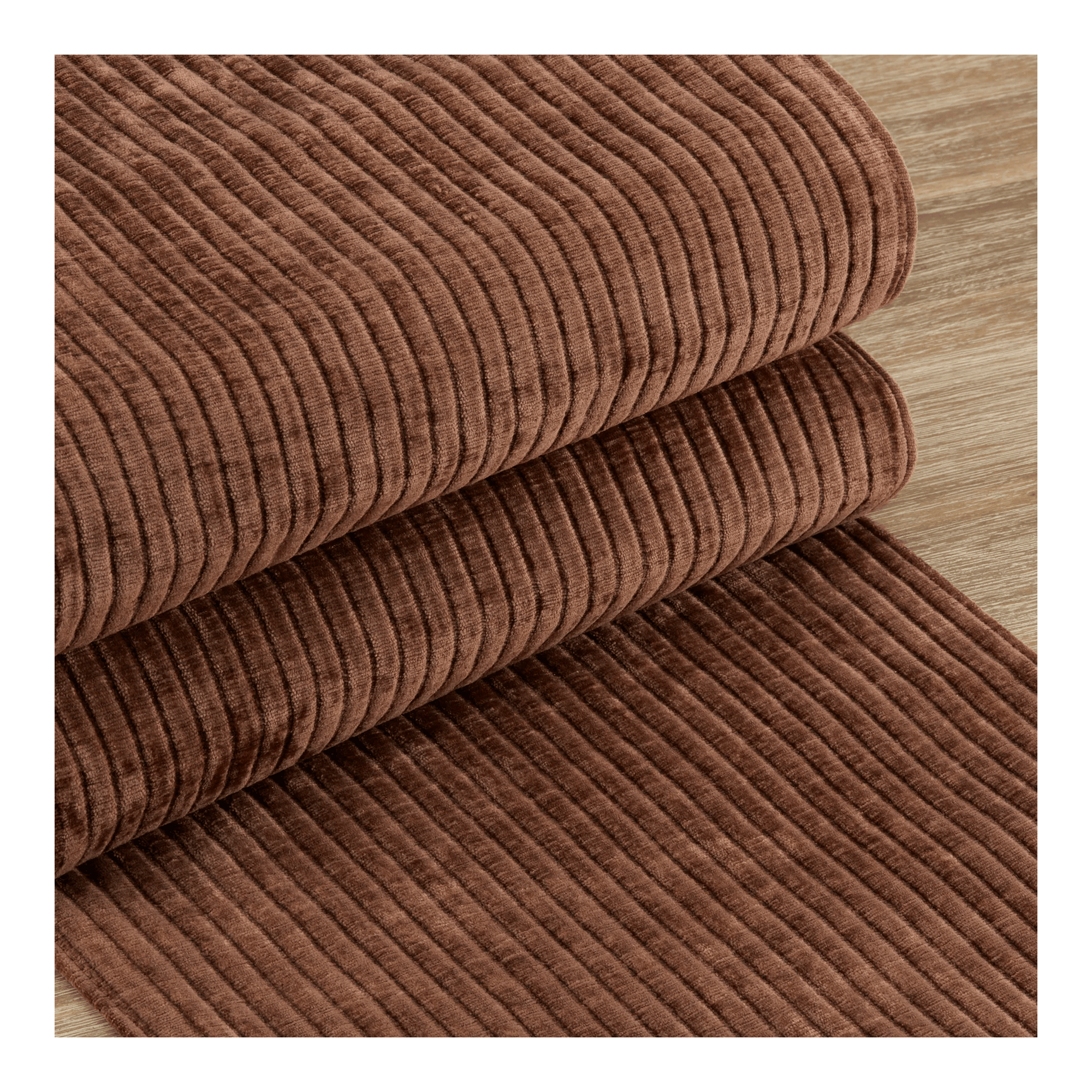 Rust Corduroy Table Runner