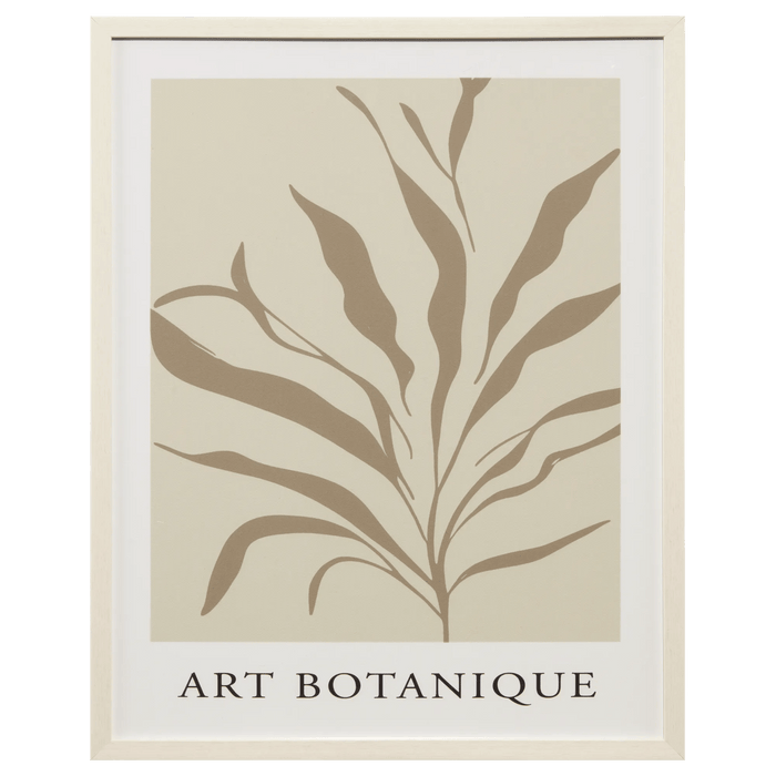 Art botanique imprimé sous verre