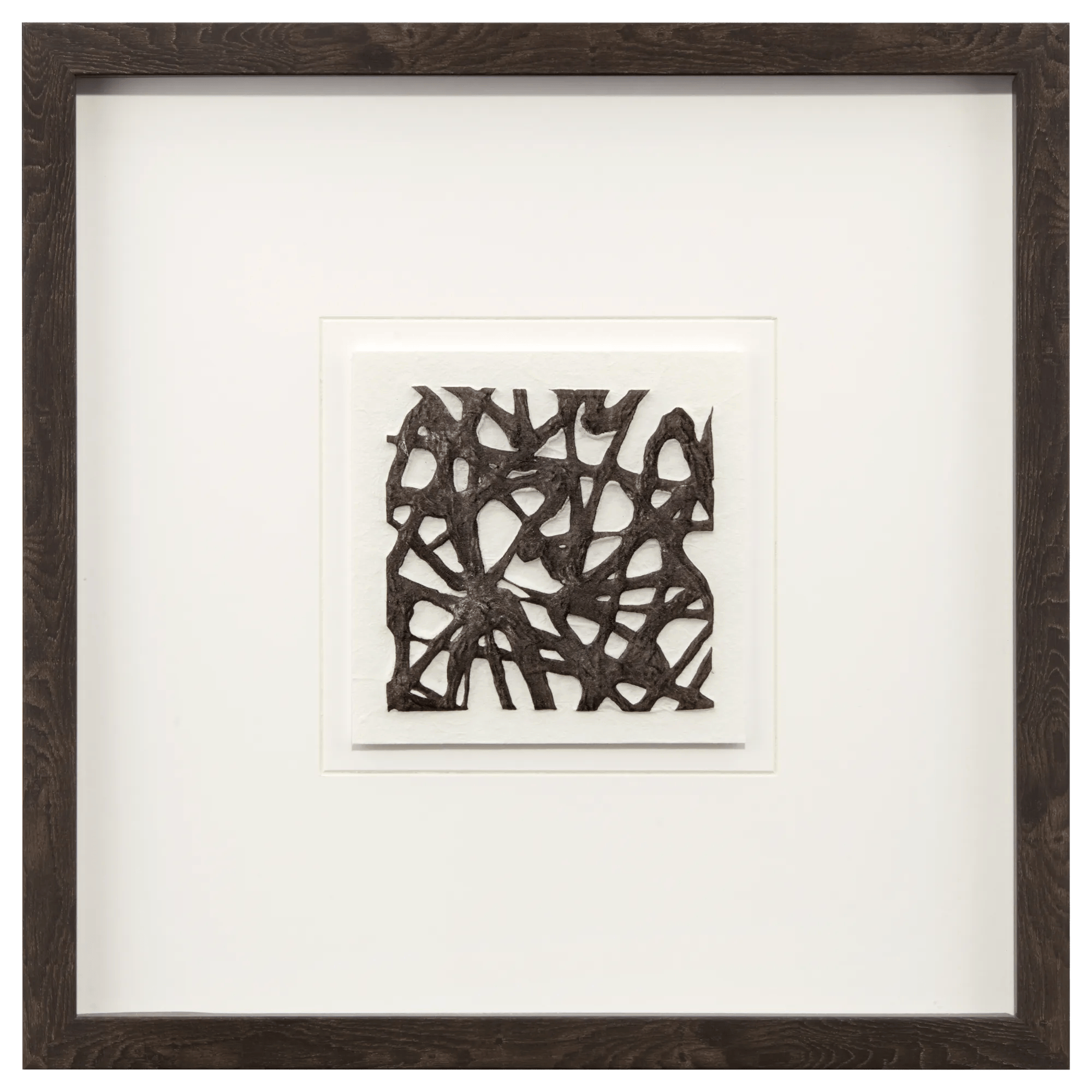 Art abstrait sous verre