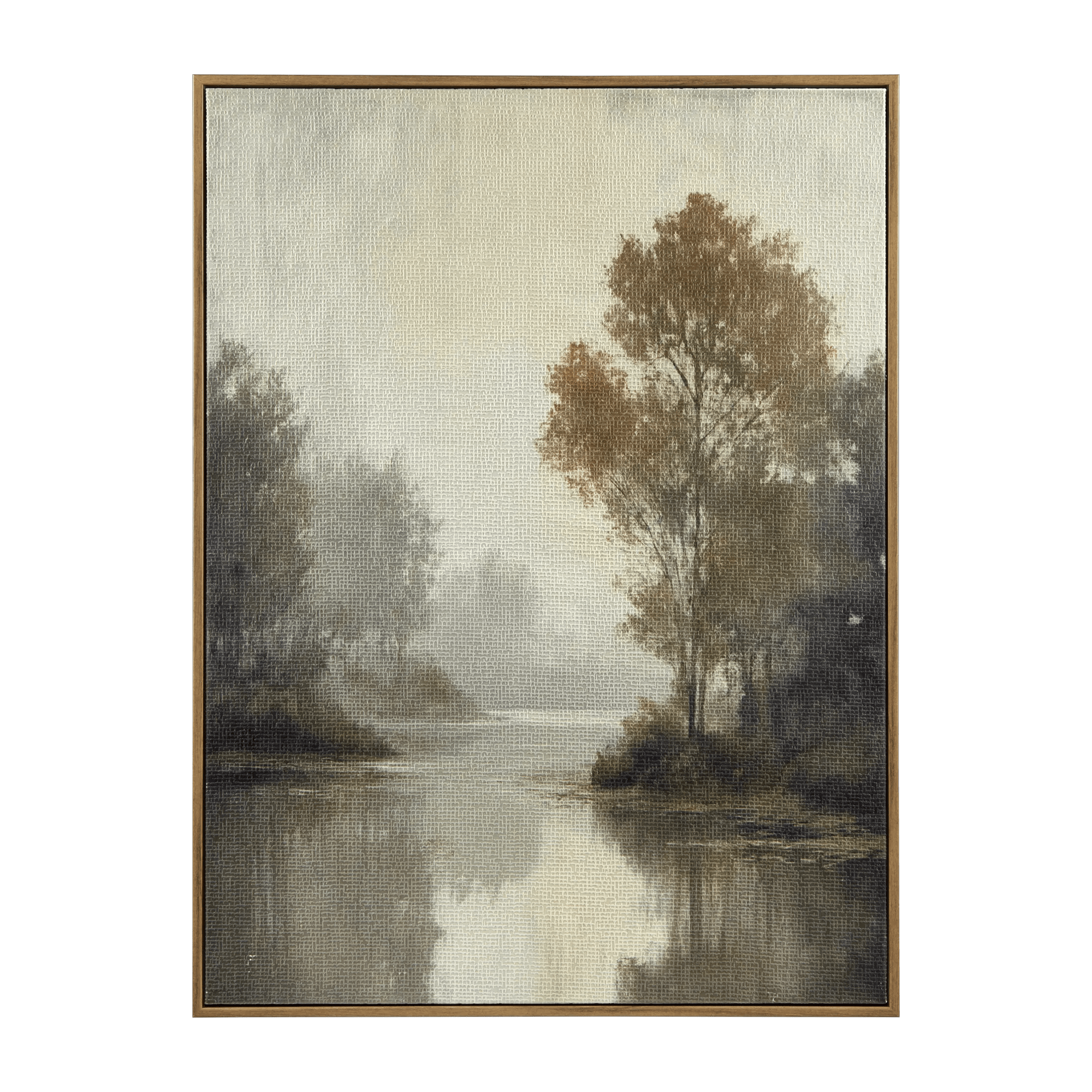 Tableau encadré un paysage fluvial 
