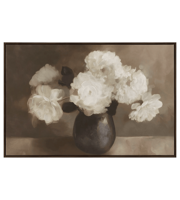 Tableau représentant un bouquet de fleurs blanches