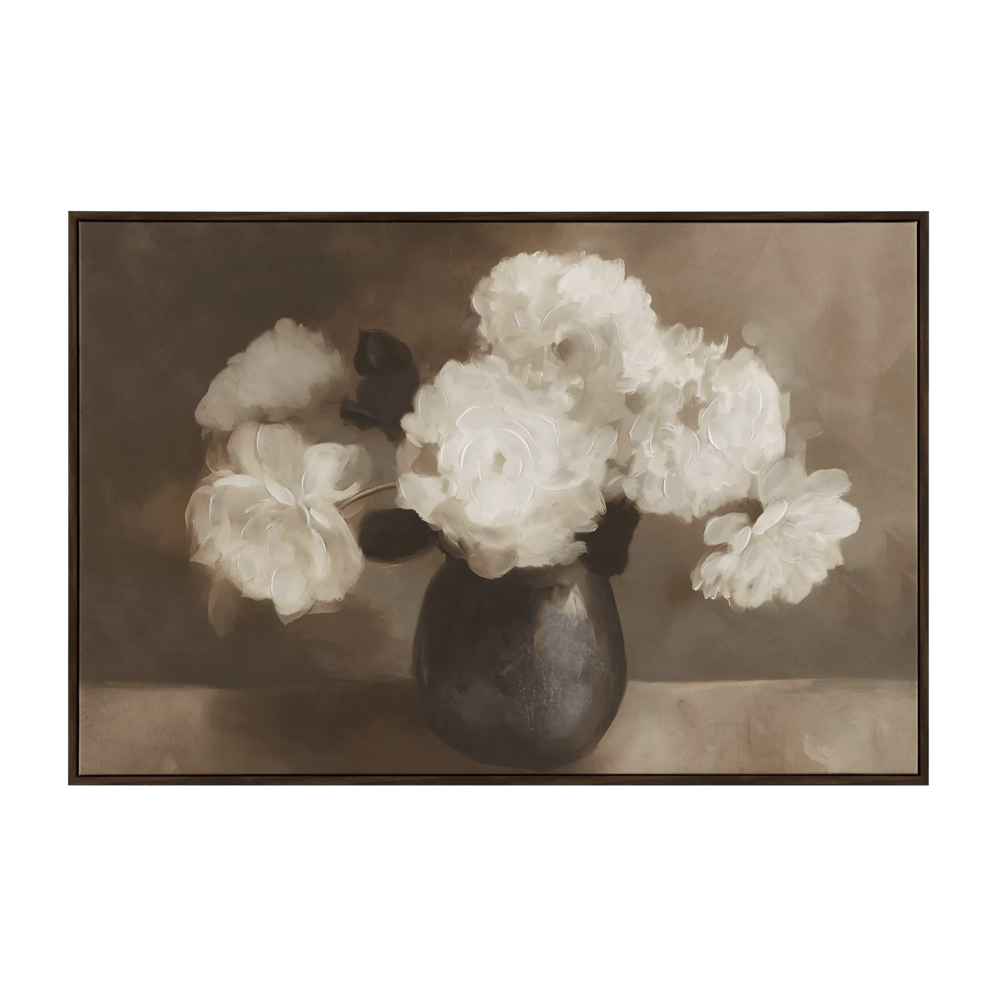 Tableau représentant un bouquet de fleurs blanches