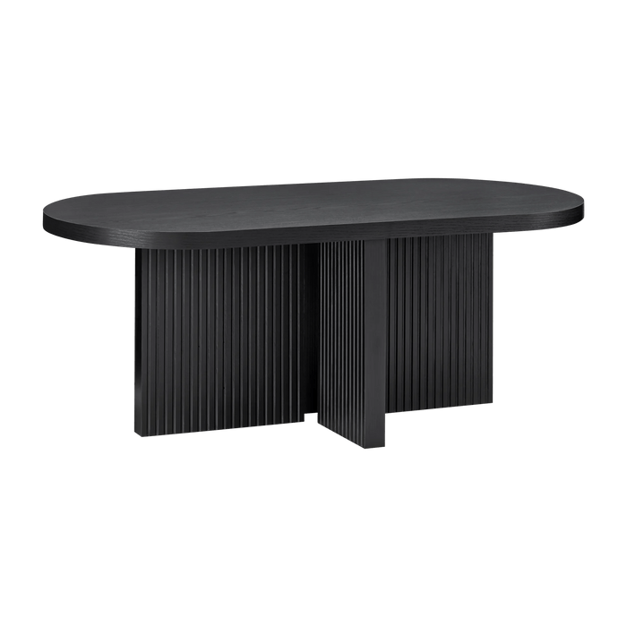 Table basse ovale noire