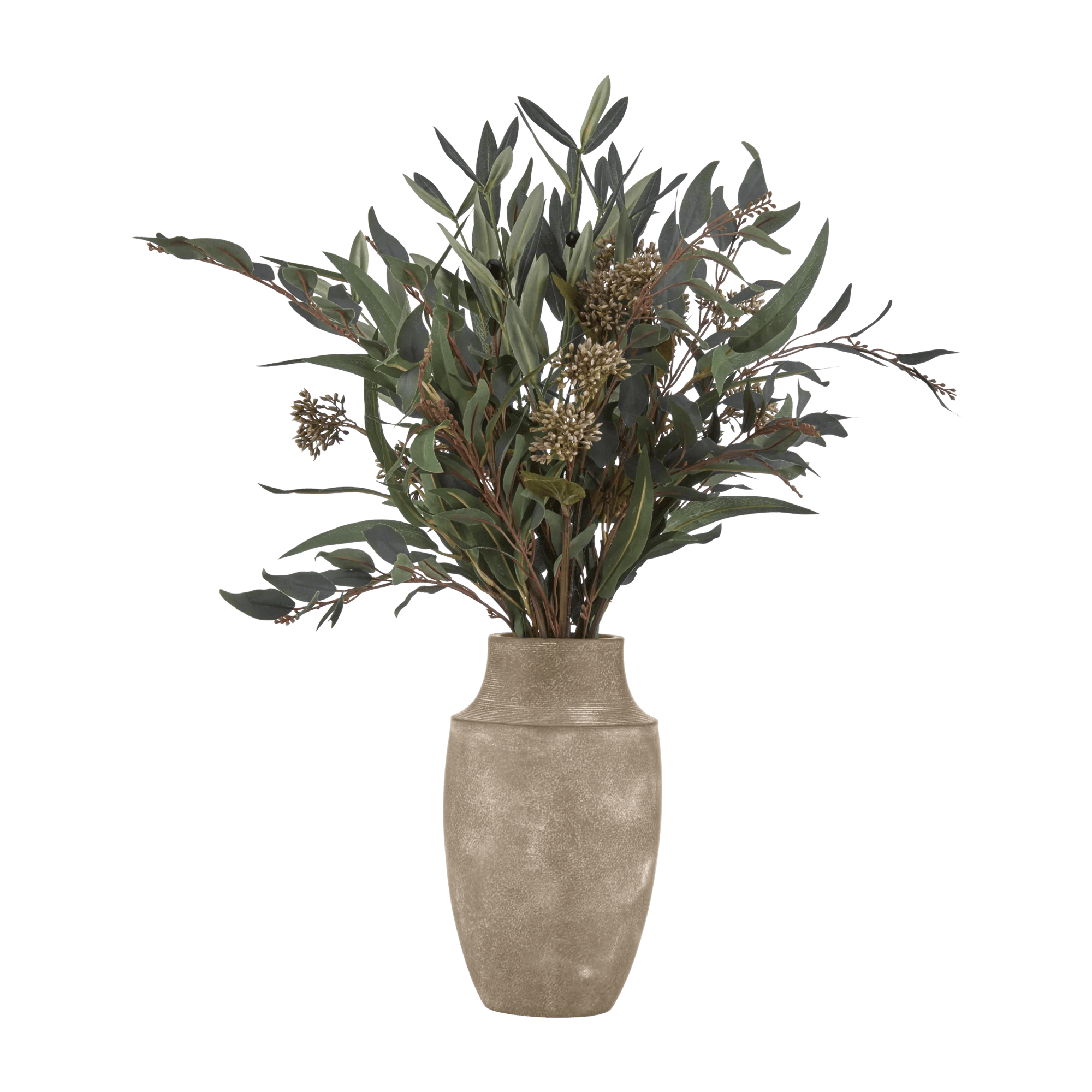 Mixed Greenery in Ceramic Pot