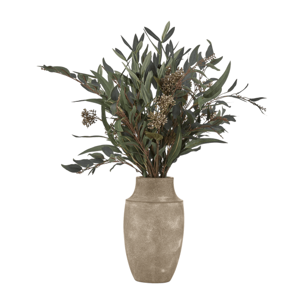 Mixed Greenery in Ceramic Pot