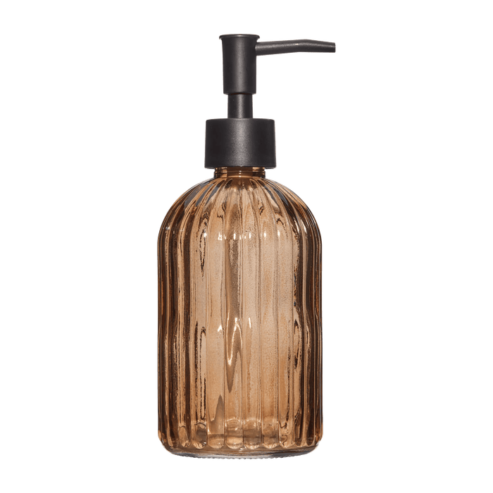 Glass Ribbed Soap Dispenser