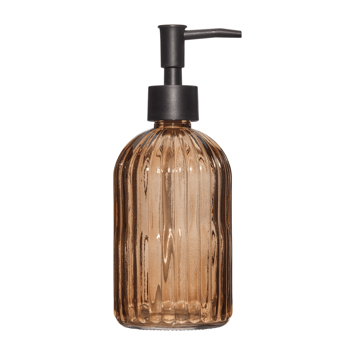 Glass Ribbed Soap Dispenser