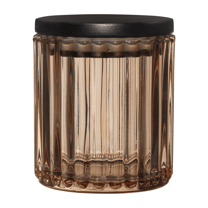 Ribbed Glass Jar