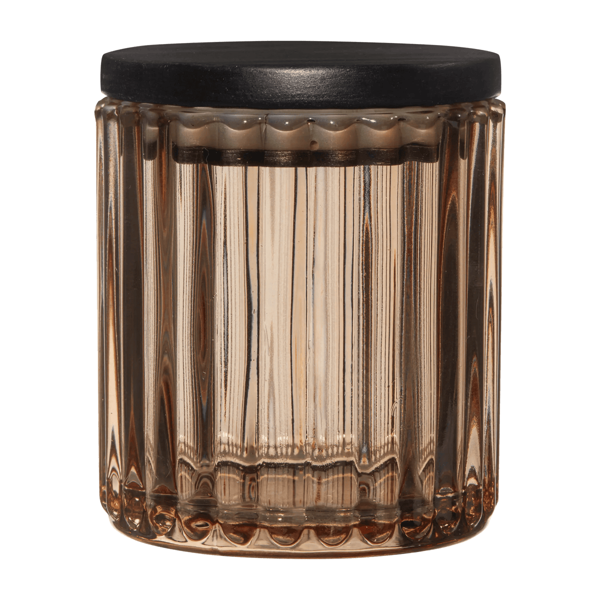 Ribbed Glass Jar
