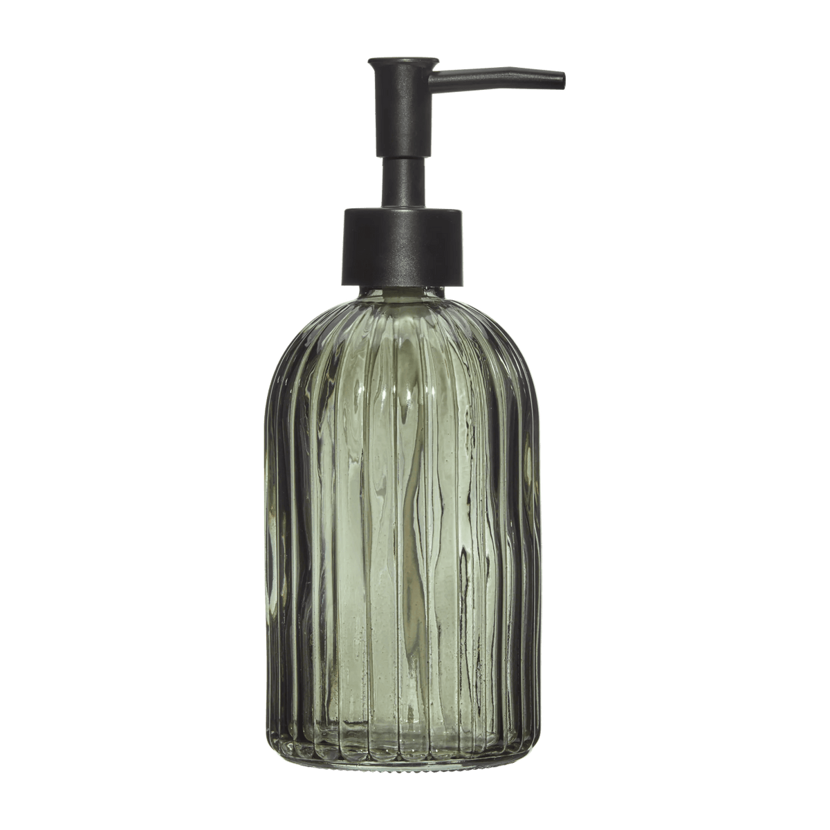 Glass Ribbed Soap Dispenser