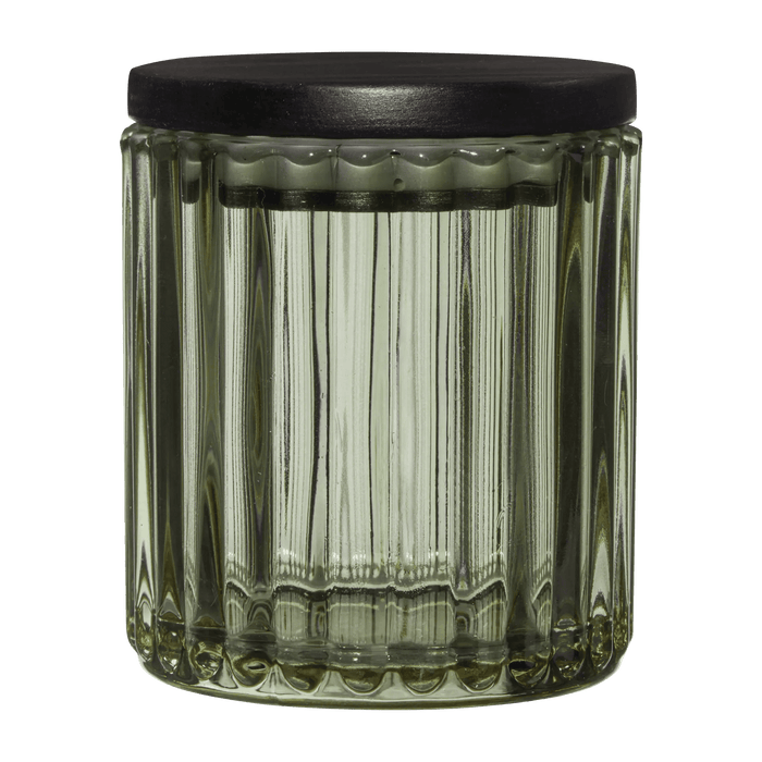 Ribbed Glass Jar