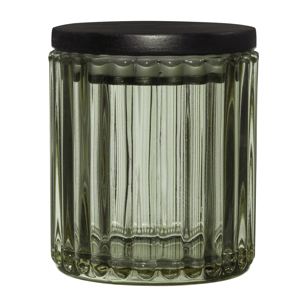 Ribbed Glass Jar