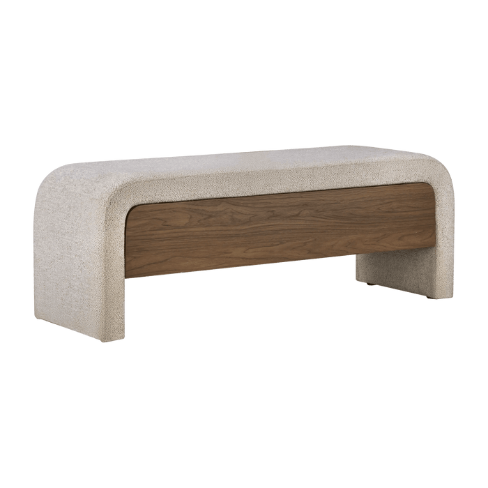 Banc en tissu et bois